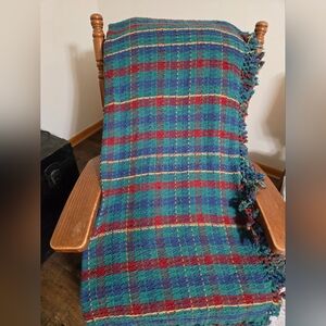 Plaid Woven Cotton Throw Blanket -Blue, Red, Green &yellow, Windham Trading Corp